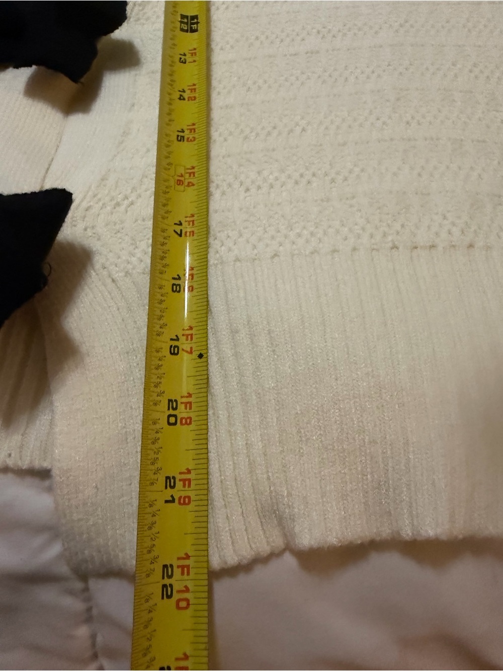 Cream V-Neck Bow Accent Cardigan Sweater - Picture 4 of 6